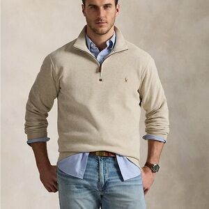 POLO Ralph Lauren Estate-Rib Mock neck Quarter-Zip Pullover